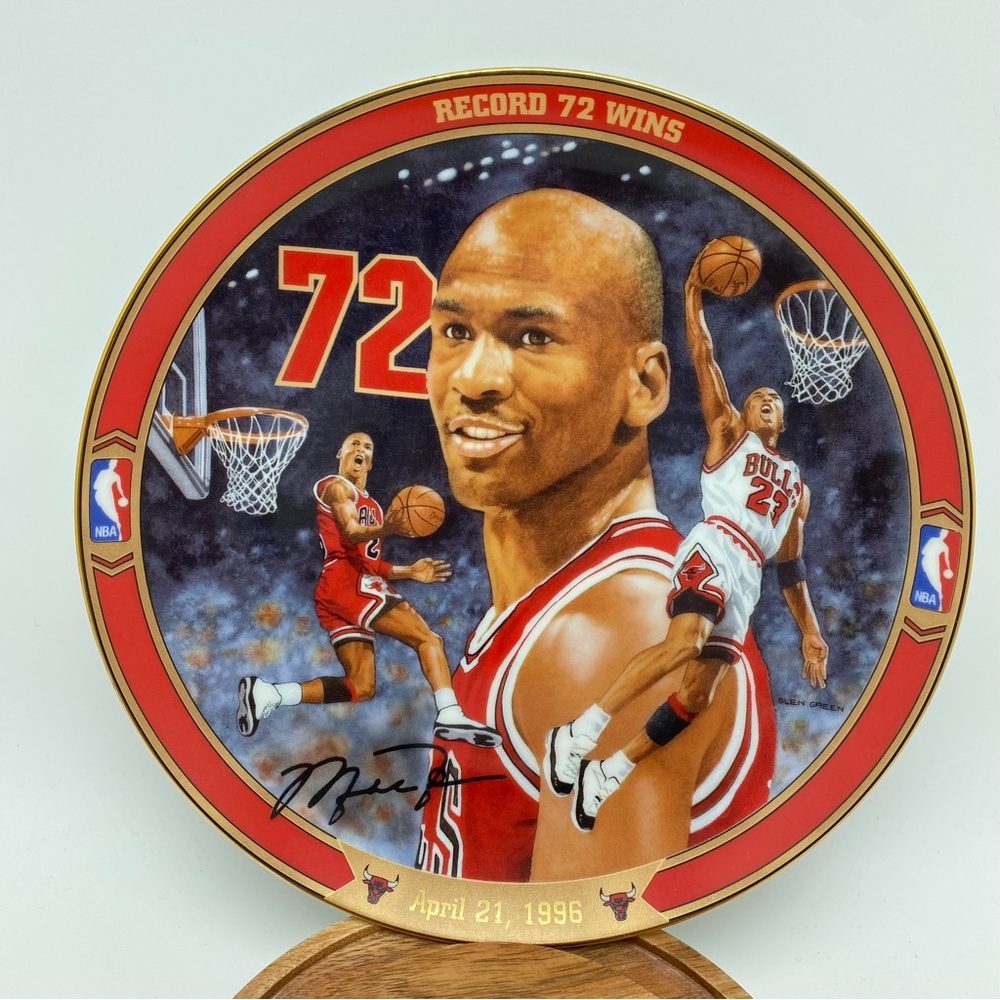 VTG 1996 Upper Deck NBA Chicago Bulls Michael Jordan #23 Collectible Plate 9”